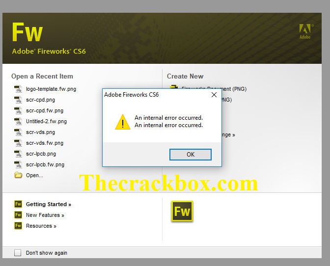 Crack do Adobe Fireworks CS6